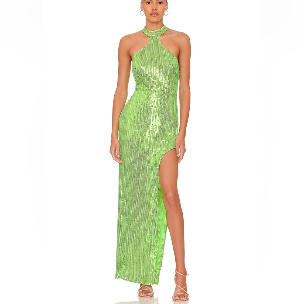 Jasper Maxi Dress in Neon Green by NBD Size Small